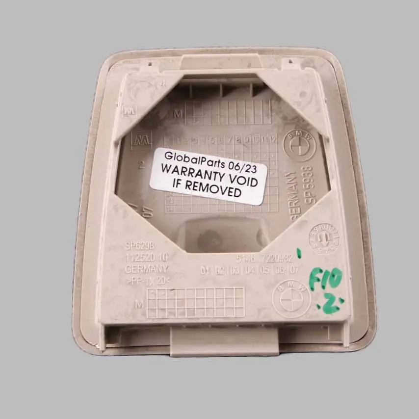 Isofix Cover BMW F01 F10 Rear Seat Child Safety Latch Trim Veneto Beige 7220982 to  with Part number 9180238  Isofix Cover BMW F01 F10 Rear Seat Child Safety Latch Trim Veneto Beige 7220982 - SKU 9180238 - Part number 9180238