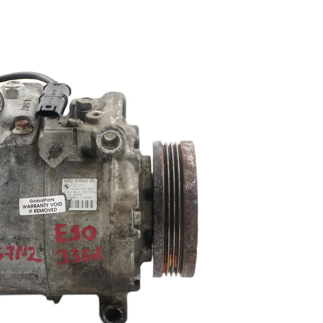 Conditioning Compressor BMW E60 E90 335d 530d Diesel M57N2 A/C Pump 9118602 to Air with Part number 6935613 Air Conditioning Compressor BMW E60 E90 335d 530d Diesel M57N2 A/C Pump 9118602 - SKU 9180548 - Part number 6935613