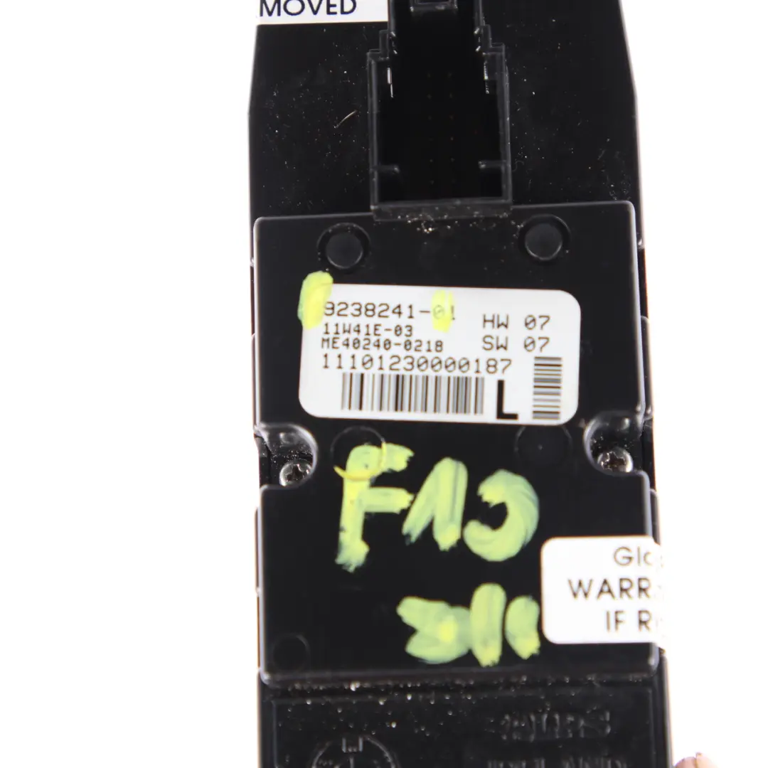 Interruptor elevación BMW F10 F11 Módulo unidad operativa control ventana puerta para con número de pieza 9180556 Interruptor elevación BMW F10 F11 Módulo unidad operativa control ventana puerta - SKU 9180556 - Número de pieza 9180556