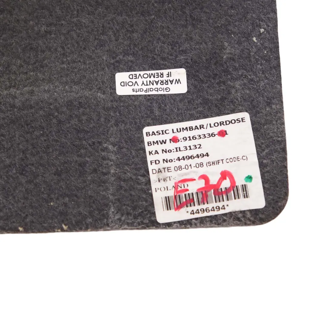 Asiento Delantero Lordosis Pad Soporte Lumbar Bomba 9163336 para BMW X5 E60 E65 E70 con número de pieza 9180625 BMW X5 E60 E65 E70 Asiento Delantero Lordosis Pad Soporte Lumbar Bomba 9163336 - SKU 9180625 - Número de pieza 9180625