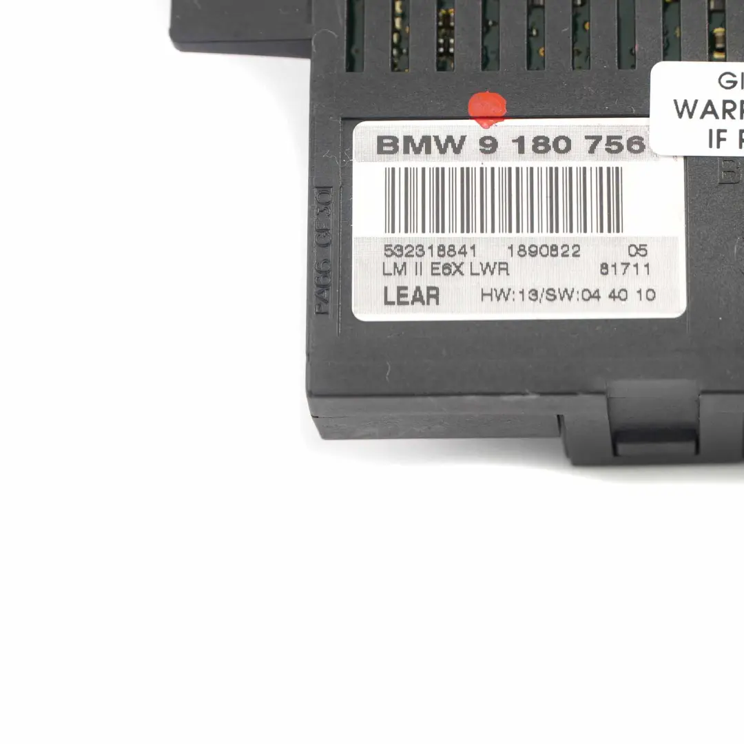 Modulo di Controllo Luci Lear LM II E6X LWR per BMW E61 LCI con numero di parte 9180756 BMW E61 LCI Modulo di Controllo Luci Lear LM II E6X LWR - SKU 9180756 - Numero di parte 9180756