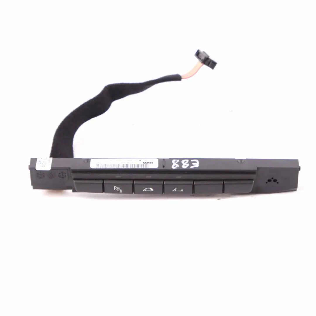 Panel Control Consola Interruptor Botones PDC Plegable Superior para BMW E88 con número de pieza 9181254 BMW E88 Panel Control Consola Interruptor Botones PDC Plegable Superior - SKU 9181254 - Número de pieza 9181254