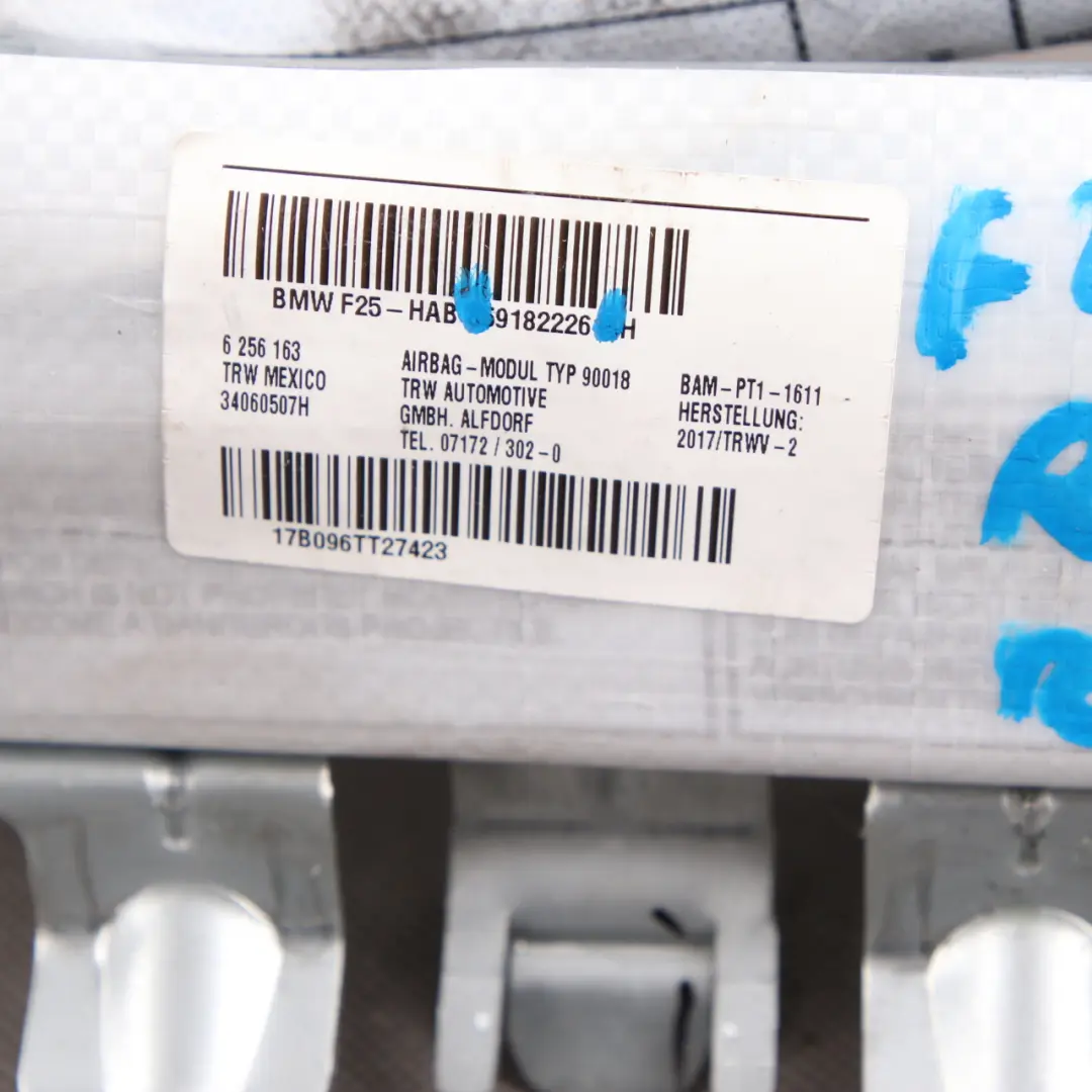 Kurtyna Air Bag Poduszka Powietrzna Prawo do BMW X3 F25 o numerze 9182226 BMW X3 F25 Kurtyna Air Bag Poduszka Powietrzna Prawo - SKU 9182226 - Numer Części 9182226