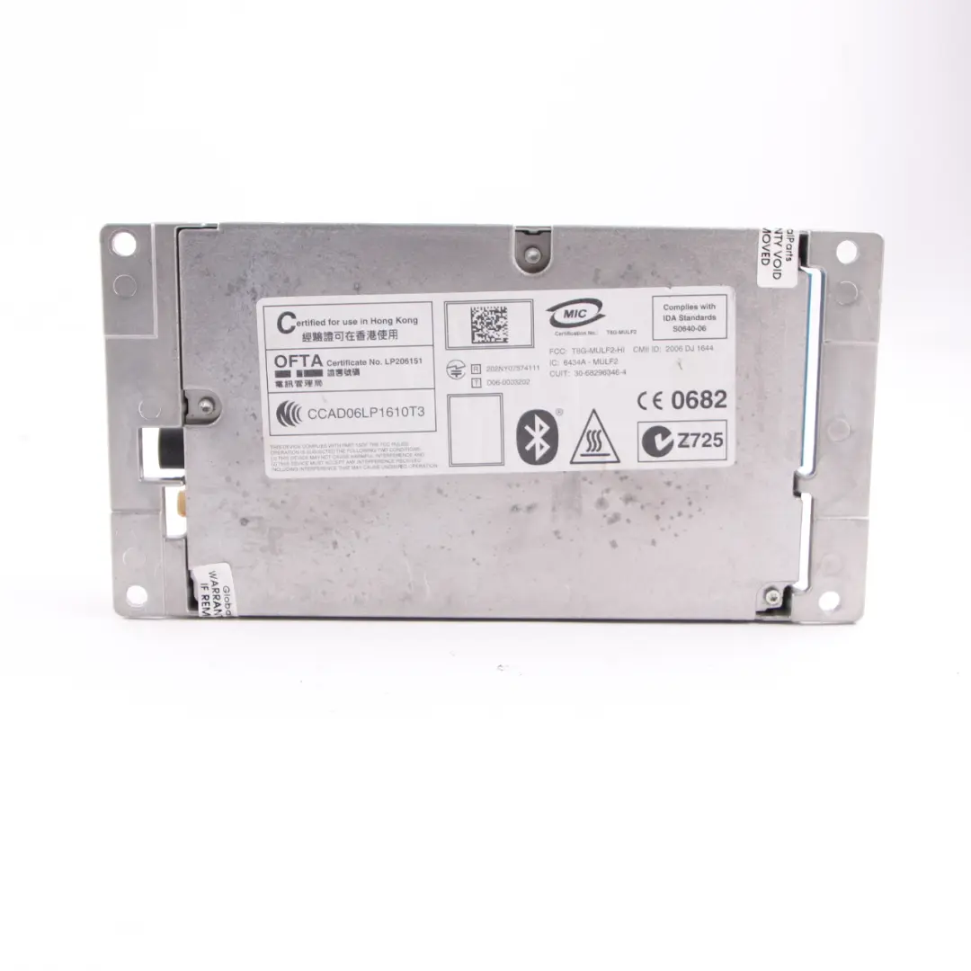 Bluetooth Module BMW E81 E87 E90 E91 Hands Free High MULF2 Harman Becker to with Part number 9183373 Bluetooth Module BMW E81 E87 E90 E91 Hands Free High MULF2 Harman Becker - SKU 9183373 - Part number 9183373