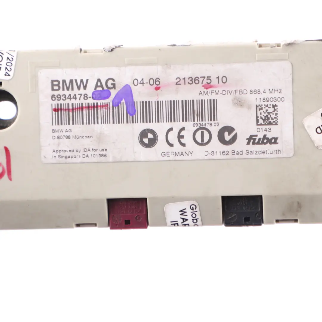 Reihe E61 LCI Antennenverstärker Diversity 868 MHZ 6985531 6934478 für BMW 5 mit Teilenummer 9183564 BMW 5 Reihe E61 LCI Antennenverstärker Diversity 868 MHZ 6985531 6934478 - SKU 9183564-1 - Teilenummer 9183564