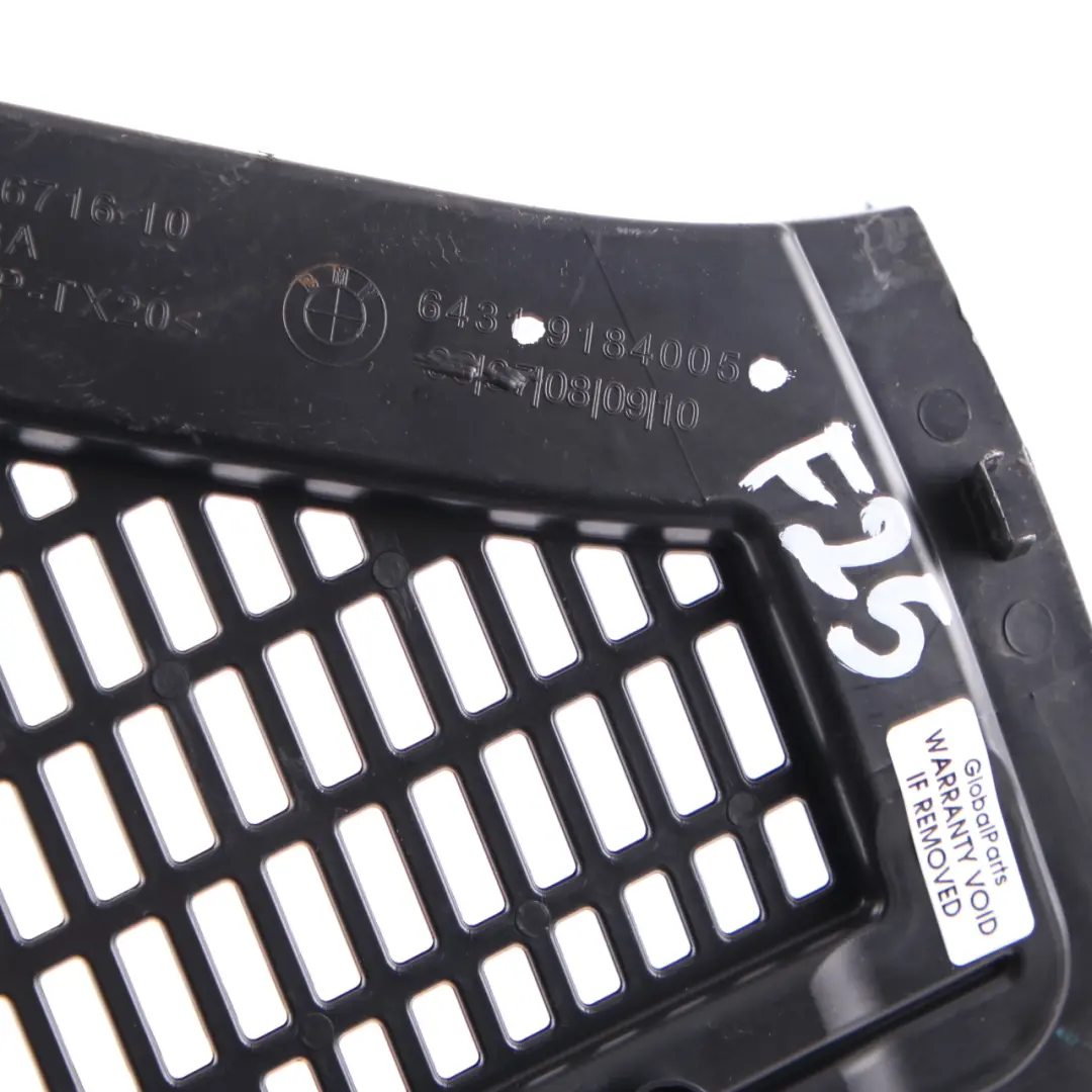 Microfilter Housing BMW X3 F25 X4 F26 Right O/S Filter Covering Panel to with Part number 9184005 Microfilter Housing BMW X3 F25 X4 F26 Right O/S Filter Covering Panel - SKU 9184005 - Part number 9184005