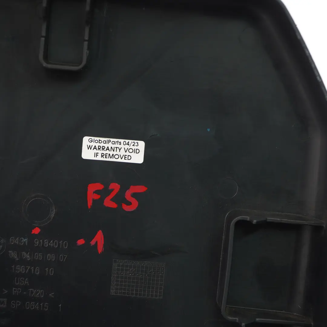 Shield Air Filter Box Microfilter Panel to BMW X3 F25 X4 F26 Cover with Part number 9184010 BMW X3 F25 X4 F26 Cover Shield Air Filter Box Microfilter Panel - SKU 9184010-1 - Part number 9184010