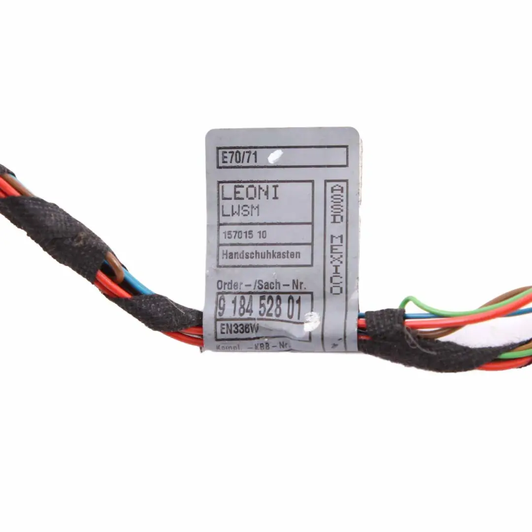 Cable Glove Compartment Wiring Loom Harness to BMW X5 E70 with Part number 9184528 BMW X5 E70 Cable Glove Compartment Wiring Loom Harness - SKU 9184528 - Part number 9184528