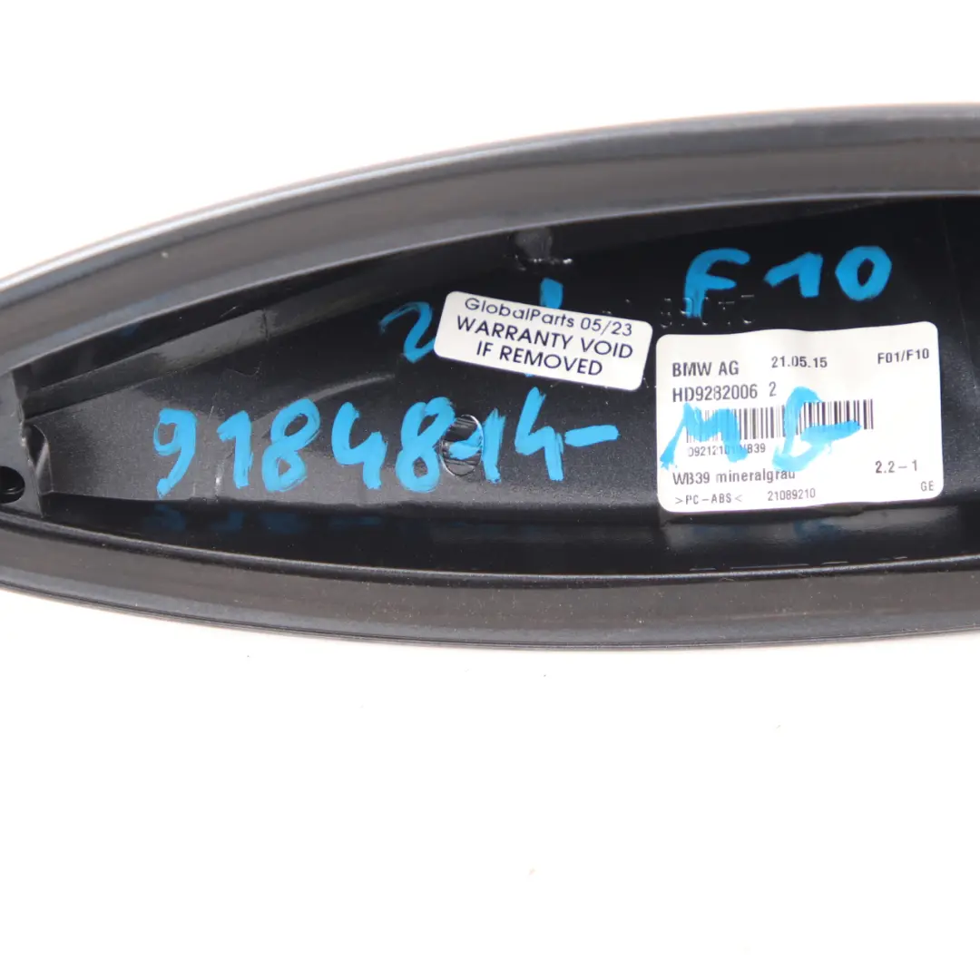 BMW F10 F01 Obudowa Anteny Dachowej Rekin Szara Mineralna B39 - SKU 9184814-MG - Numer Części 9184814