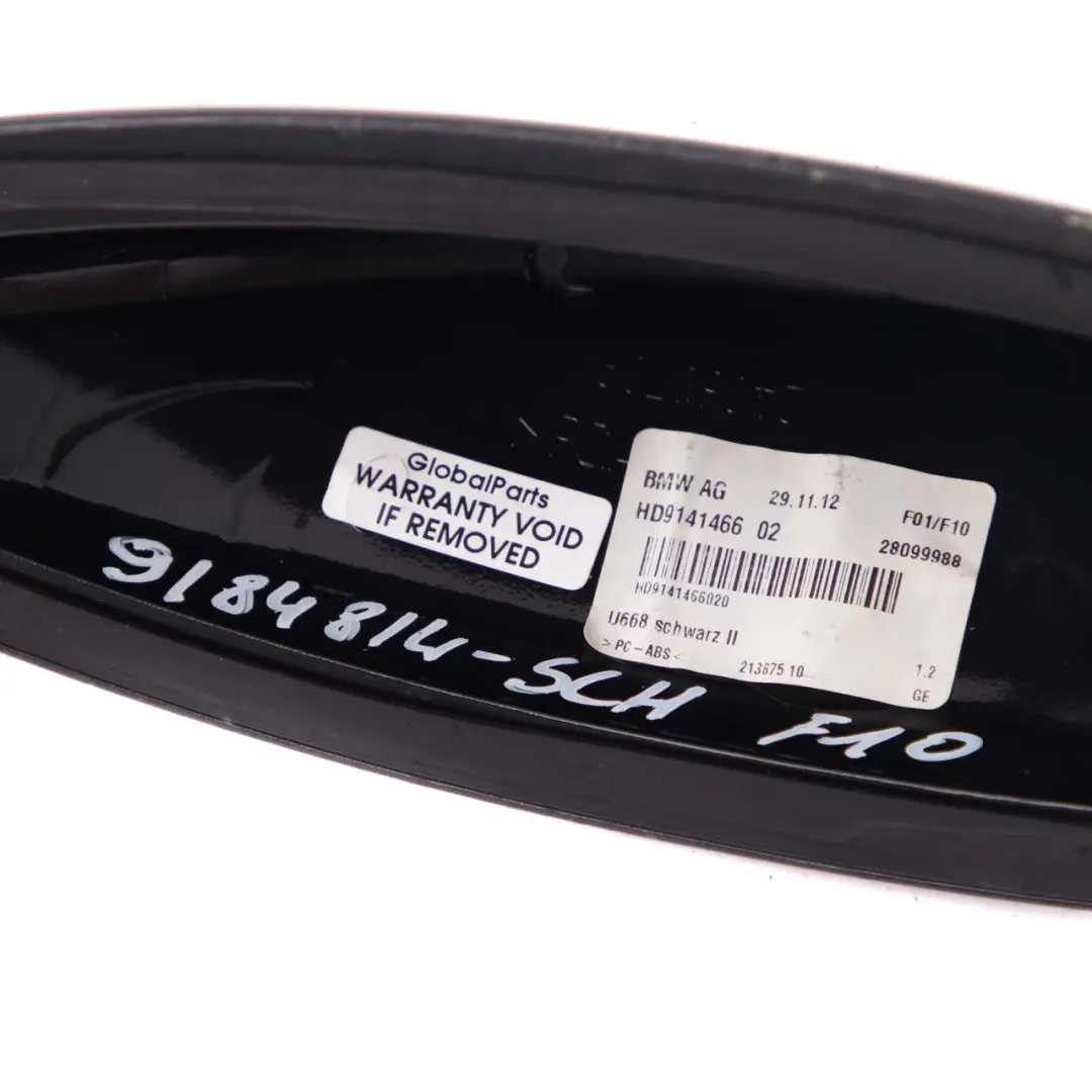BMW 5 Series F10 Shark Roof Antenna Aerial Housing Cover Empty Schwarz 2 Black - SKU 9184814-SCH - Part number 9184814