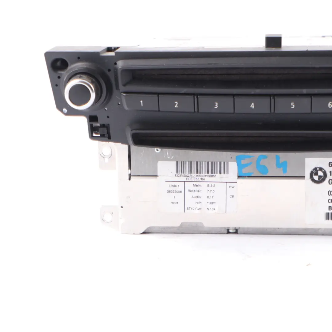 CCC Sat Navigation System CD Player Head Unit to BMW E64 with Part number 9185528 BMW E64 CCC Sat Navigation System CD Player Head Unit - SKU 9185528 - Part number 9185528