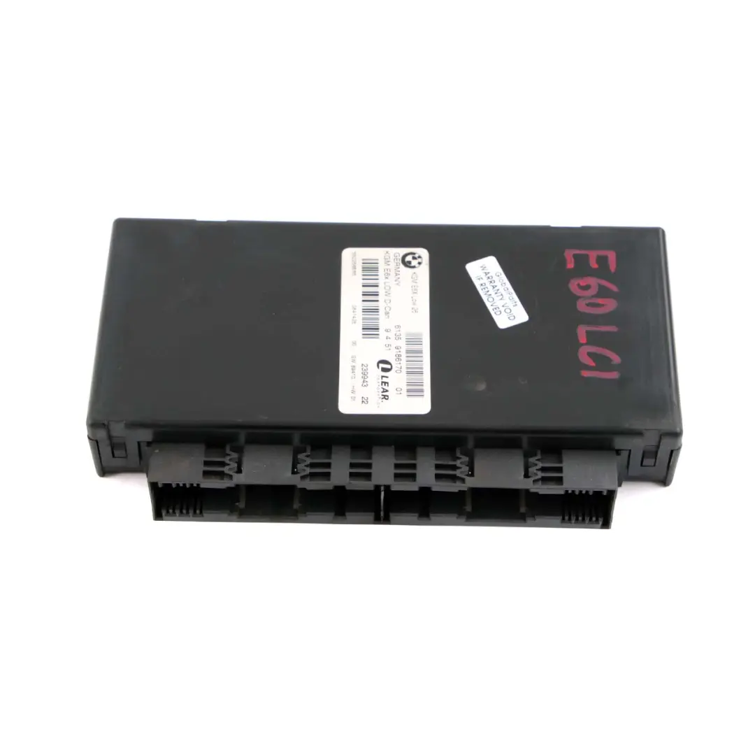 BMW 5 6 Series E60 E61 LCI E63 E64 Body Gateway Module ECU Control Unit - SKU 9186170 - Part number 9221110