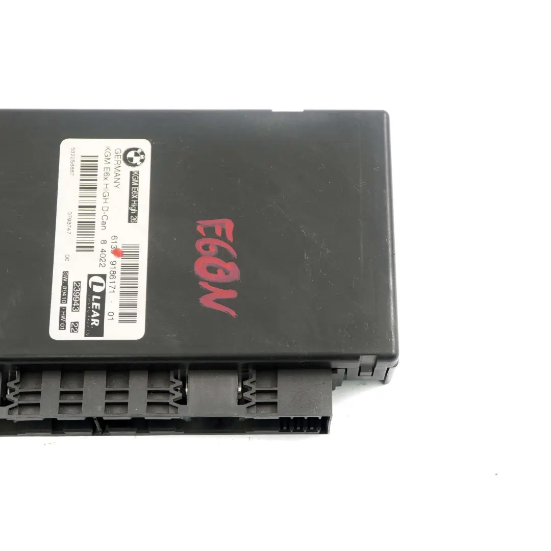 BMW E60 LCI Body Gateway Module KGM E6X High D-Can Lear - SKU 9186171 - Número de pieza 9186171