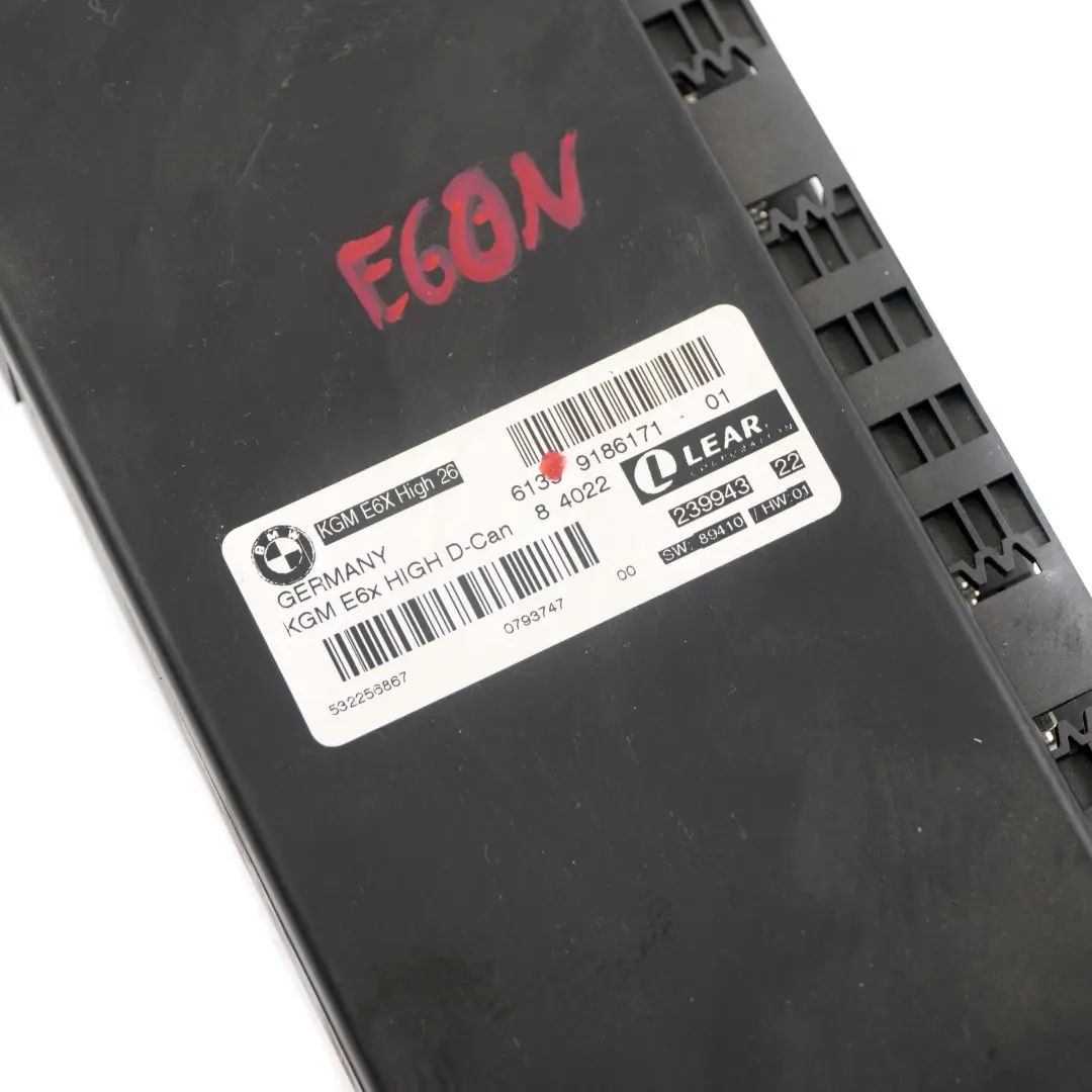 BMW 5 er E60 LCI Gateway Karosserie Steuergerät Modul KGM E6X High D-Can Lear - SKU 9186171 - Teilenummer 9186171