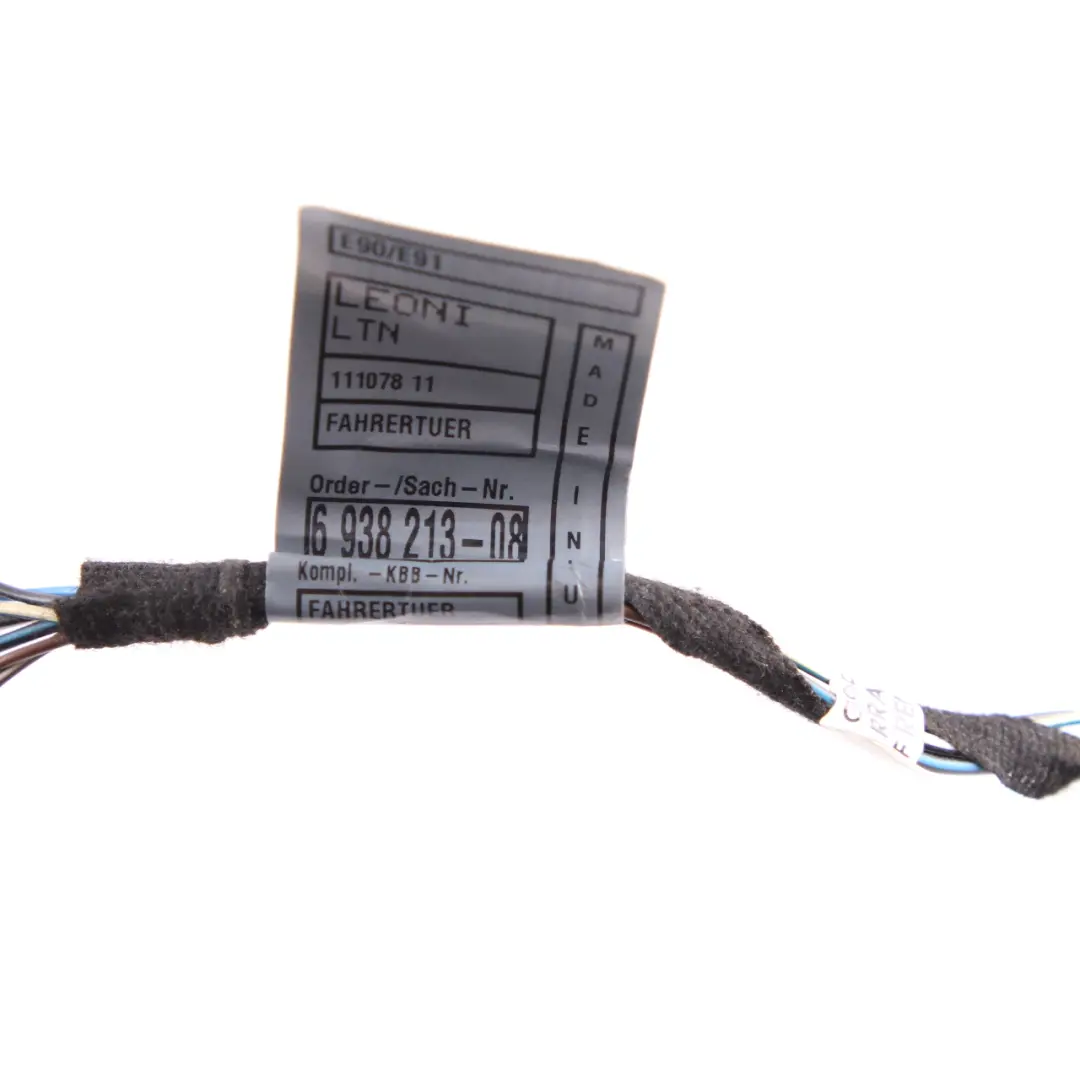 BMW E90 LCI Wiring Loom Front Door Cable Wiring Harness Driver's Side - SKU 9186571 - Part number 9186571