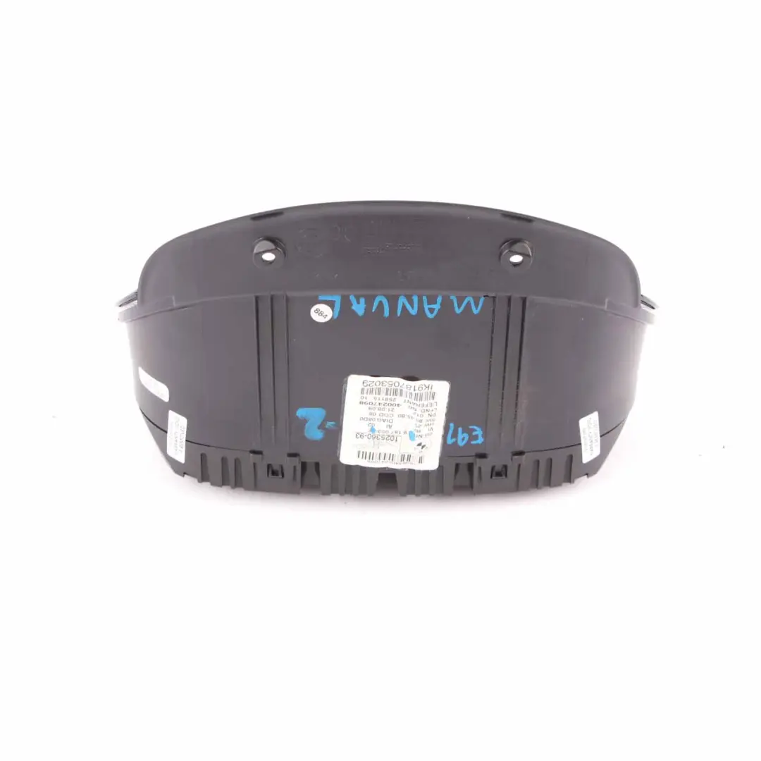 Instrument Cluster BMW E90 E91 E92 Petrol Speedo Clocks MPH Manual to with Part number 9187053 Instrument Cluster BMW E90 E91 E92 Petrol Speedo Clocks MPH Manual - SKU 9187053-2 - Part number 9187053