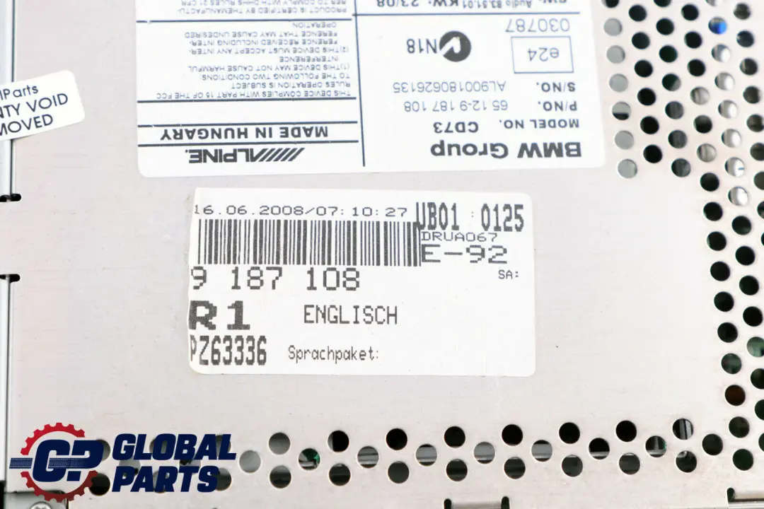 Autoradio Professionnel CD pour BMW E81 E82 E87 E88 E89 E90 E91 E92 à propos du numéro de pièce 65129187108 BMW E81 E82 E87 E88 E89 E90 E91 E92 Autoradio Professionnel CD - SKU 9187108 - Numéro de pièce 65129187108