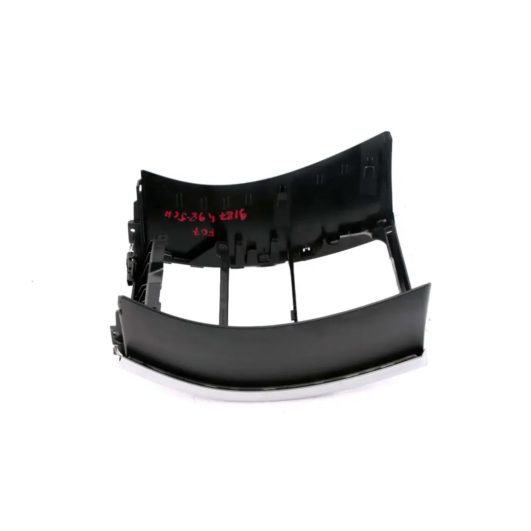 Consola Central Trasera Cubierta Panel Negro Cromo para BMW F07 GT con número de pieza 9187498 BMW F07 GT Consola Central Trasera Cubierta Panel Negro Cromo - SKU 9187498 - Número de pieza 9187498