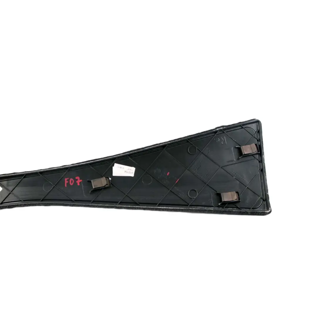 Front Right O/S Centre Console Trim Panel Cover Black to BMW 5 F07 GT with Part number 9187510 BMW 5 F07 GT Front Right O/S Centre Console Trim Panel Cover Black - SKU 9187510 - Part number 9187510