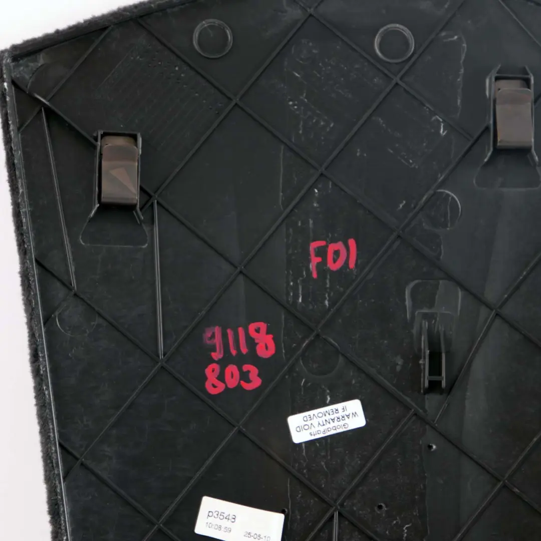 BMW F07 GT Panneau d'habillage console centrale arrière gauche Noir 9178803 - SKU 9187517 - Numéro de pièce 9187517