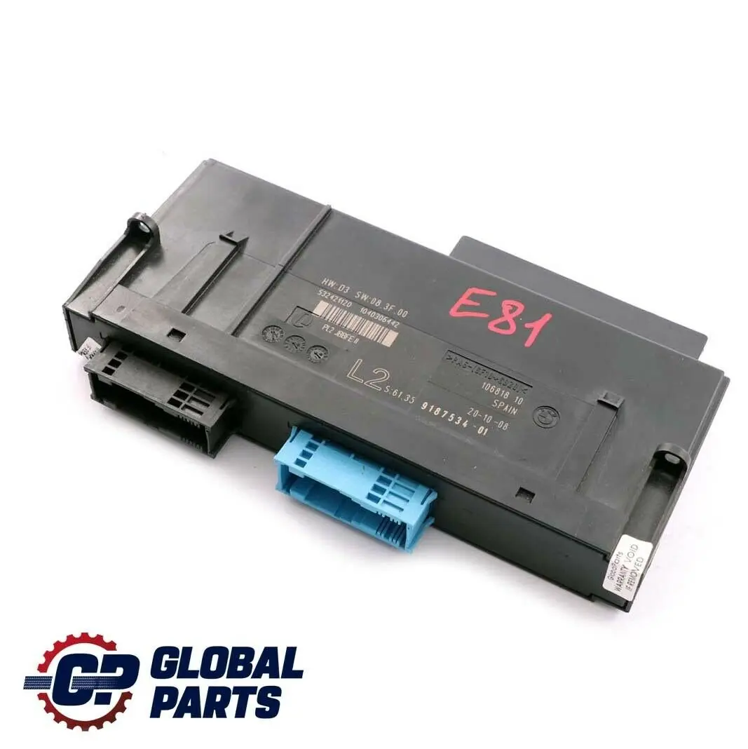 Centralina Modulo ECU L2 PL2 JBBFEII 6135 per BMW E81 con numero di parte 9187534 BMW E81 Centralina Modulo ECU L2 PL2 JBBFEII 6135 - SKU 9187534 - Numero di parte 9187534