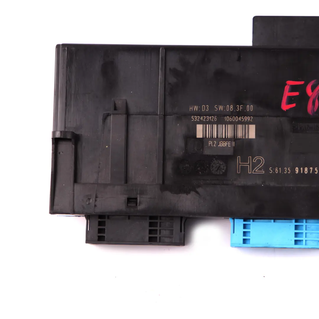 ECU Módulo Control del Cuerpo H2 Caja de Conexiones PL2 JBBFE II para BMW E87 con número de pieza 9187539 BMW E87 ECU Módulo Control del Cuerpo H2 Caja de Conexiones PL2 JBBFE II - SKU 9187539-1 - Número de pieza 9187539