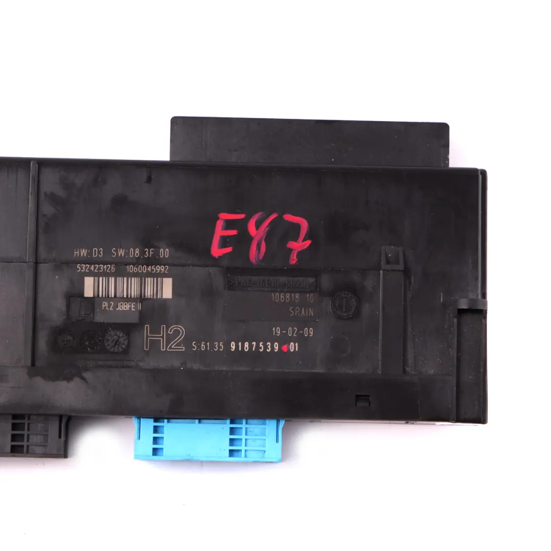 BMW E87 ECU Modulo controllo corpo H2 Scatola di giunzione PL2 JBBFE II - SKU 9187539-1 - Numero di parte 9187539