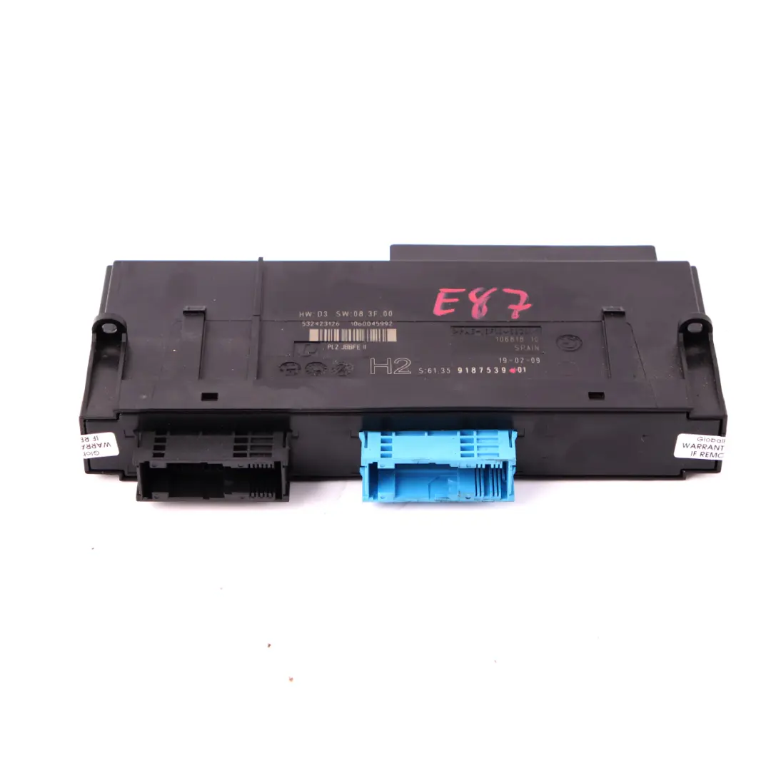 ECU Moduł Sterownik Komfortu do BMW E87 o numerze 9187539 BMW E87 ECU Moduł Sterownik Komfortu - SKU 9187539-1 - Numer Części 9187539