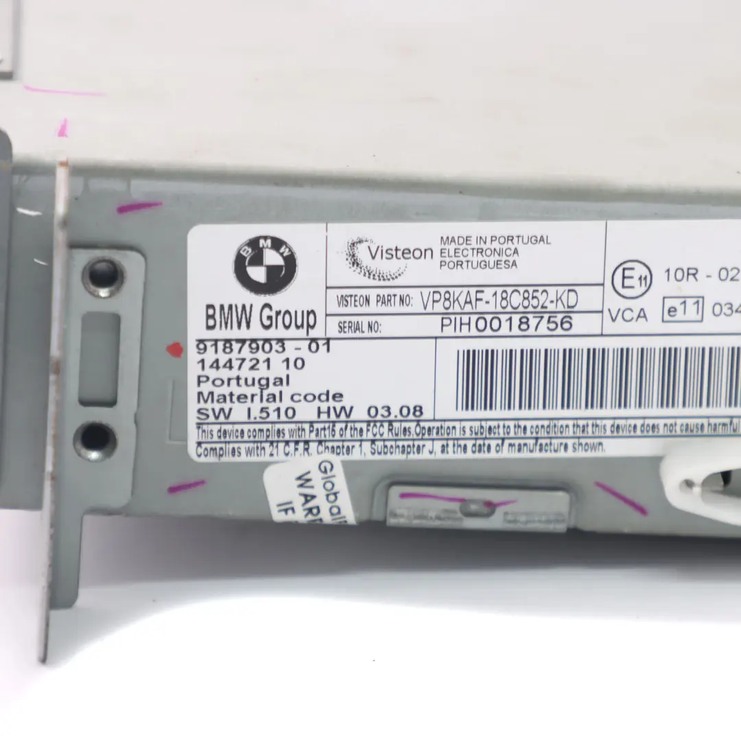 Lecteur CD BMW E60 E61 LCI E63 E64 Radio Stéréo CHAMP Business Head Unit pour à propos du numéro de pièce 9187903 Lecteur CD BMW E60 E61 LCI E63 E64 Radio Stéréo CHAMP Business Head Unit - SKU 9187903 - Numéro de pièce 9187903