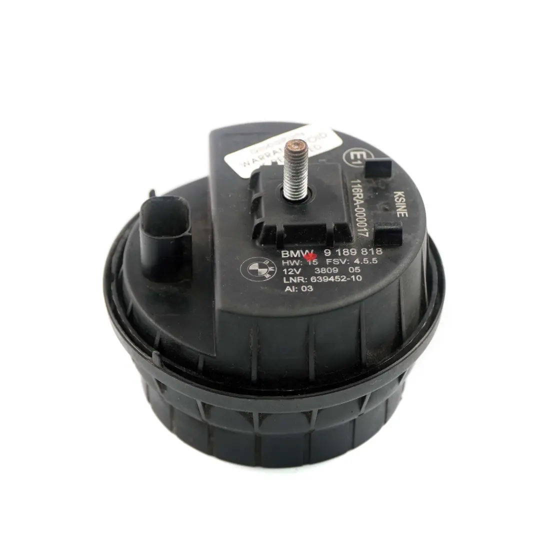 Alarm Siren Horn to BMW E60 E61 E65 E66 E67 E87 E90 with Part number 9189818 BMW E60 E61 E65 E66 E67 E87 E90 Alarm Siren Horn - SKU 9189818 - Part number 9189818
