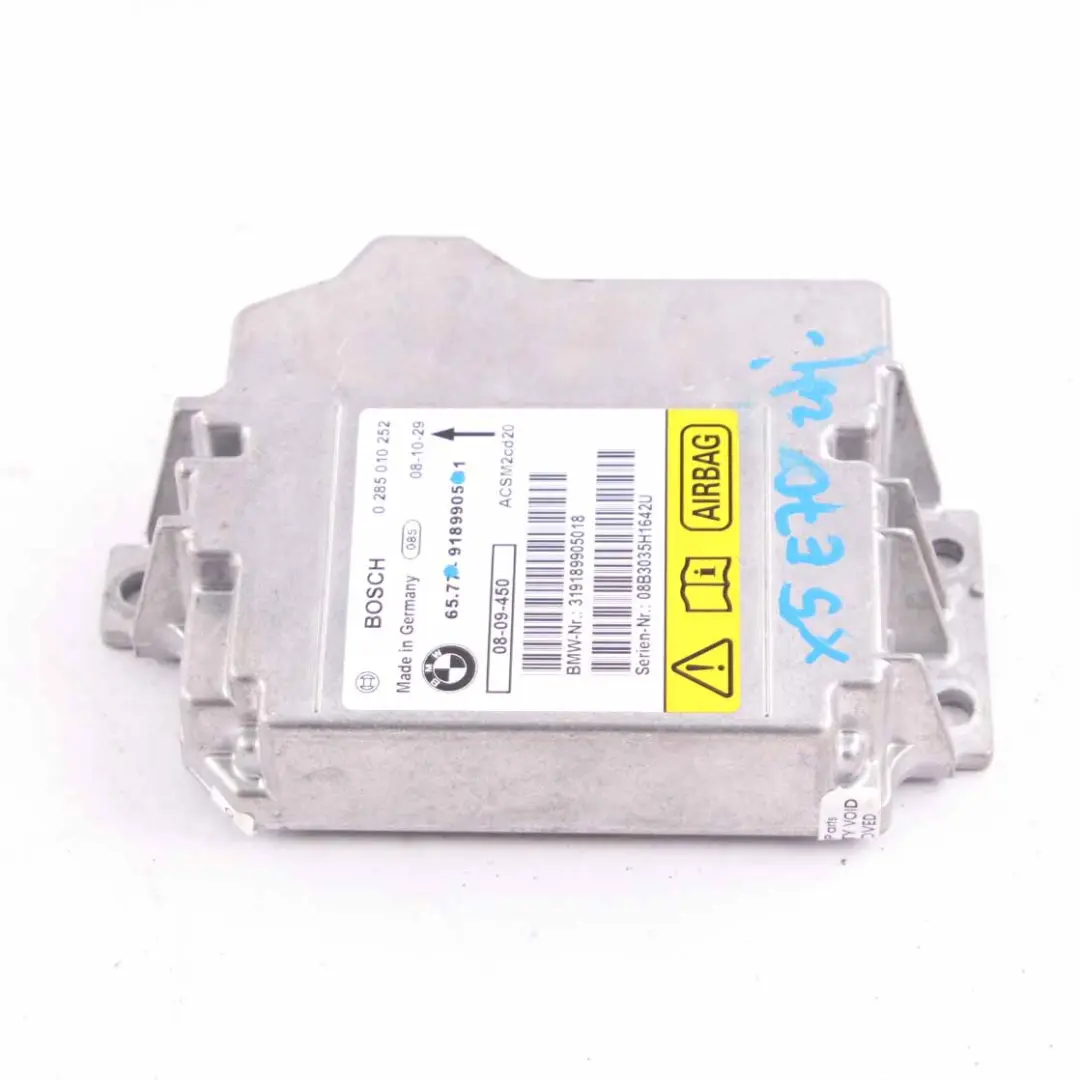BMW X5 E70 X6 E71 Sicurezza Unità controllo Modulo aria Borsa ECU Bosch - SKU 9189905 - Numero di parte 9189905