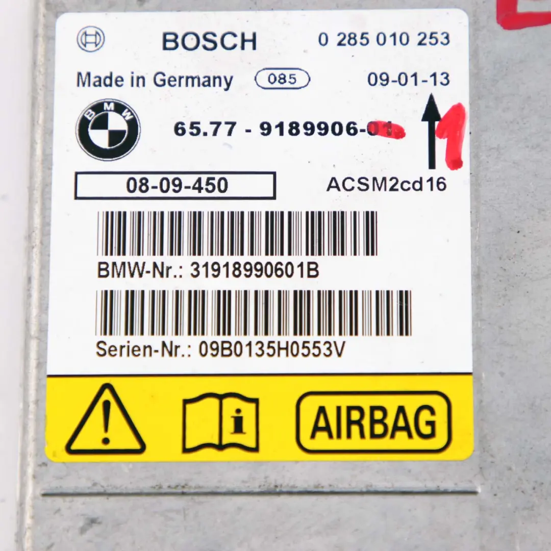 BMW E88 E93 LCI Air Module Control Unit ECU - SKU 9189906-1 - Part number 9189906