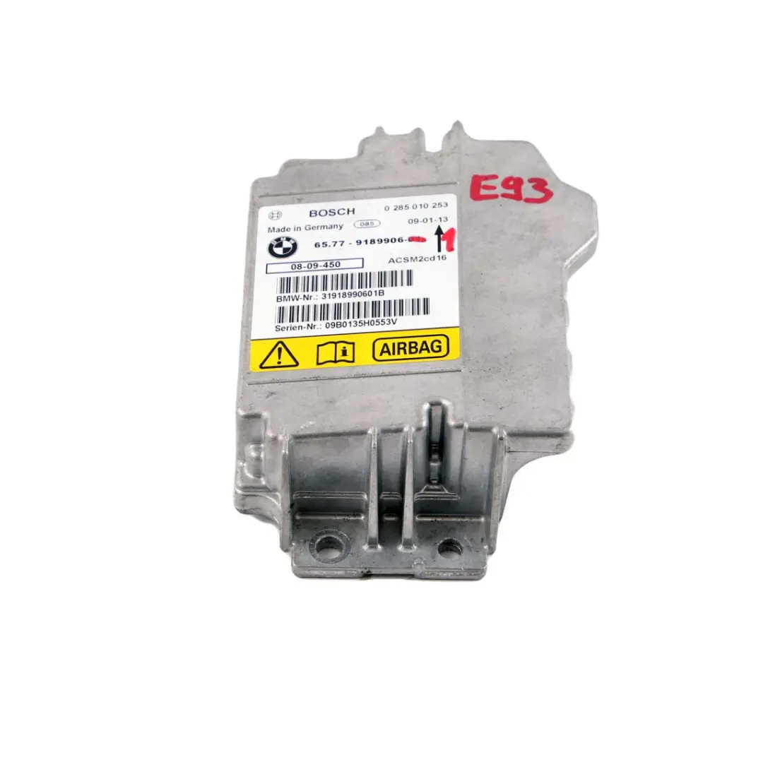 Module Control Unit ECU to BMW E88 E93 Air with Part number 9189906 BMW E88 E93 Air Module Control Unit ECU - SKU 9189906-1 - Part number 9189906