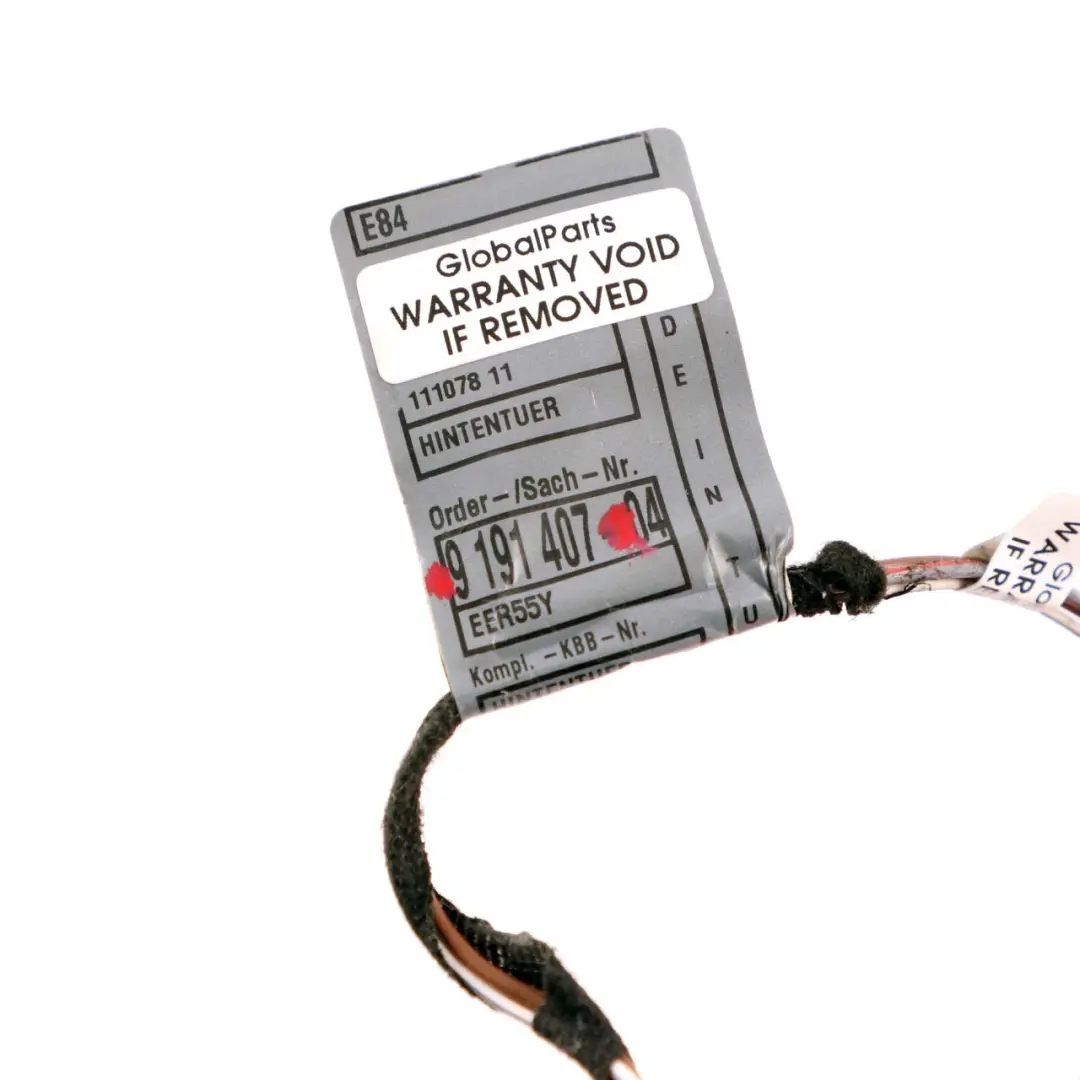 Cableado Loom Set Puerta Trasera Derecha Izquierda para BMW X1 E84 con número de pieza 9191407 BMW X1 E84 Cableado Loom Set Puerta Trasera Derecha Izquierda - SKU 9191407 - Número de pieza 9191407