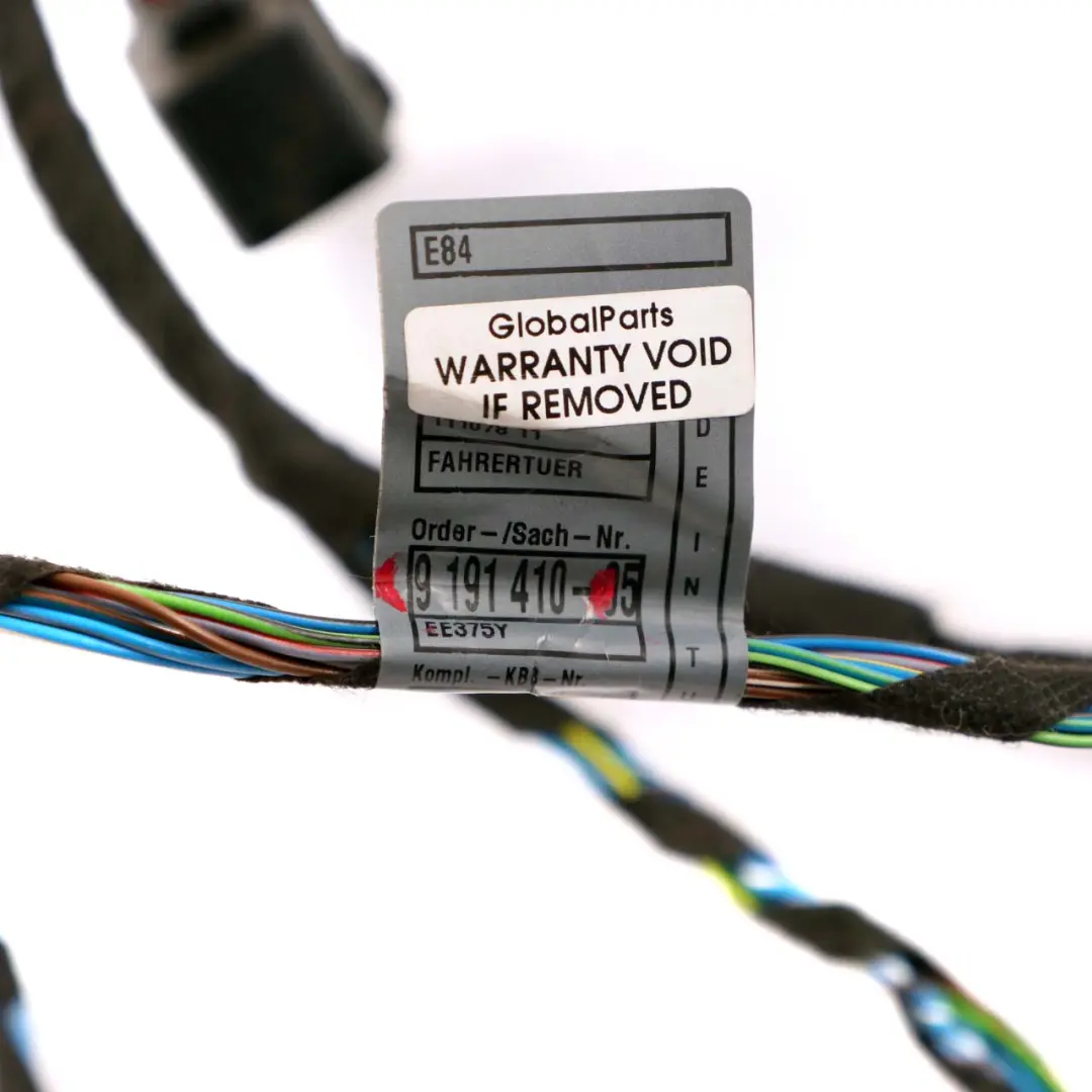 BMW X1 E84 Cableado Mazo Puerta Lado Conductor Cableado Set - SKU 9191410 - Número de pieza 9191410