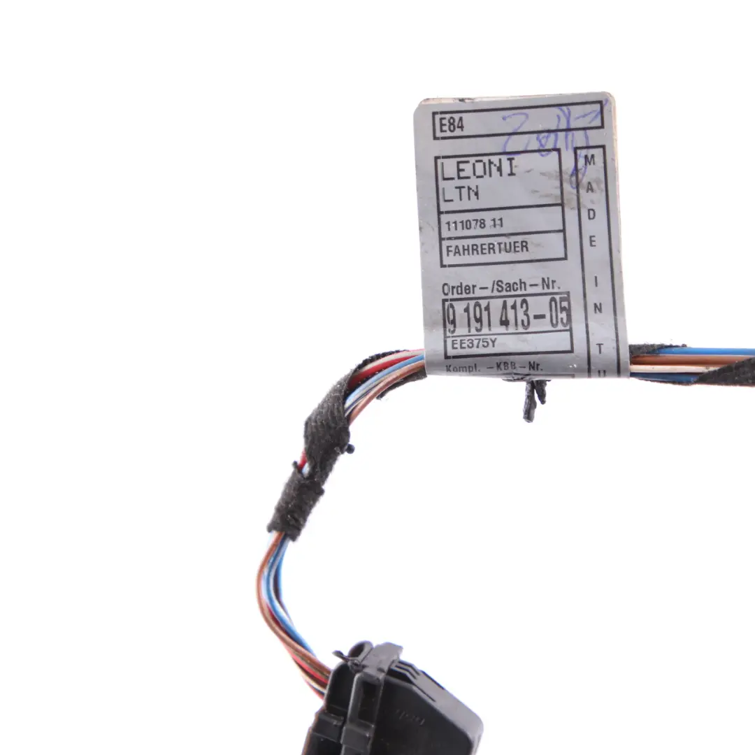 Wiring Harness Door Driver Side Cable Loom Wiring Set to BMW X1 E84 with Part number 9191413 BMW X1 E84 Wiring Harness Door Driver Side Cable Loom Wiring Set - SKU 9191413 - Part number 9191413