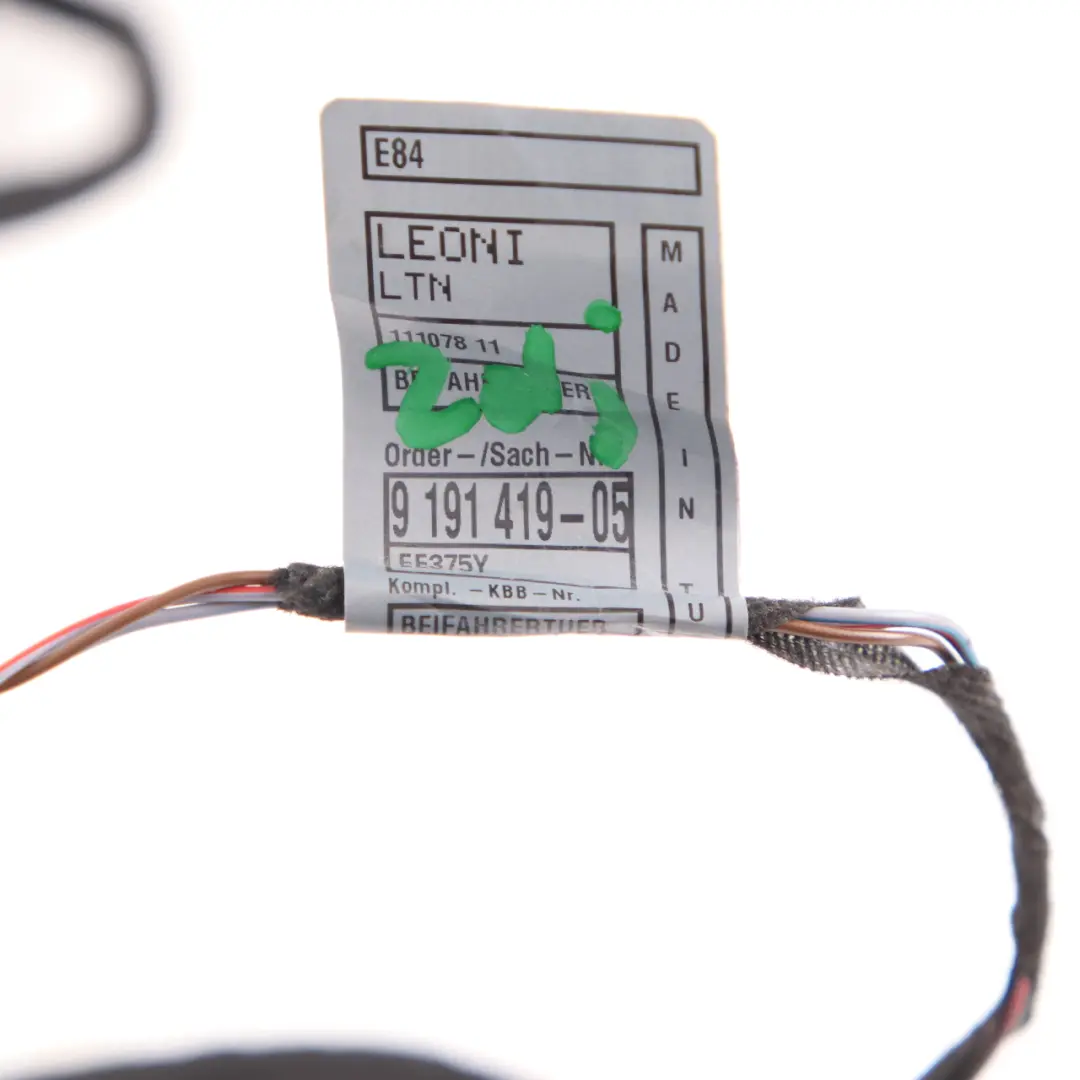 Wiring Harness Loom Cable Door Front Right O/S to BMW X1 E84 with Part number 9191419 BMW X1 E84 Wiring Harness Loom Cable Door Front Right O/S - SKU 9191419 - Part number 9191419