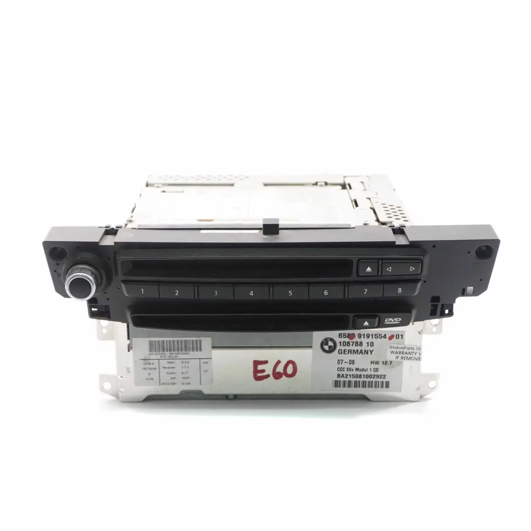 Navigationssystem CCC CD Haupteinheit Steuergerät für BMW E60 E61 mit Teilenummer 9191554 BMW E60 E61 Navigationssystem CCC CD Haupteinheit Steuergerät - SKU 9191554 - Teilenummer 9191554
