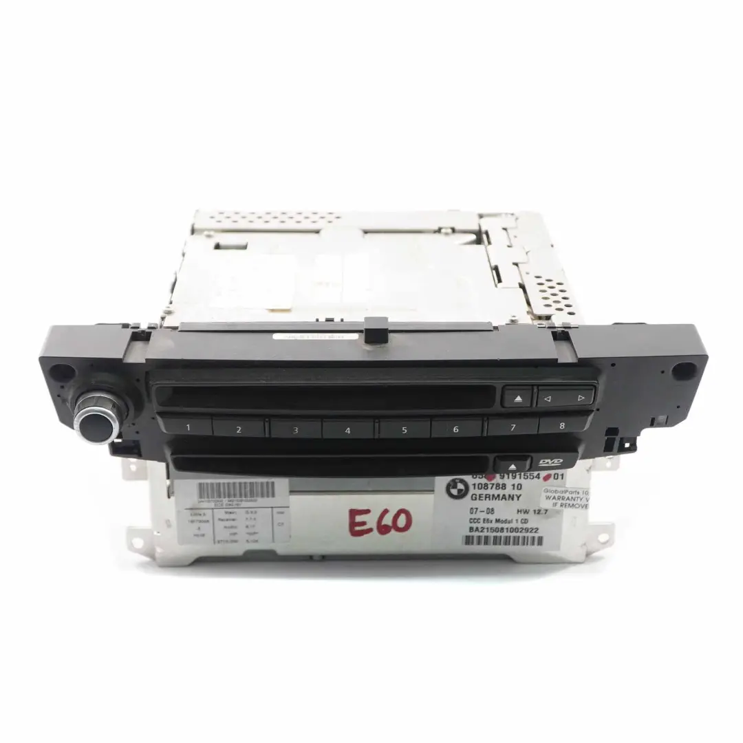 BMW E60 E61 CCC CD Sat Nav Player System Controller Unidad principal navegación - SKU 9191554 - Número de pieza 9191554