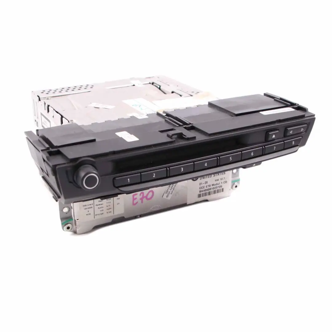 BMW X5 E70 CCC Système de navigation Lecteur CD Unité principale Sat Nav - SKU 9191568 - Numéro de pièce 9191568