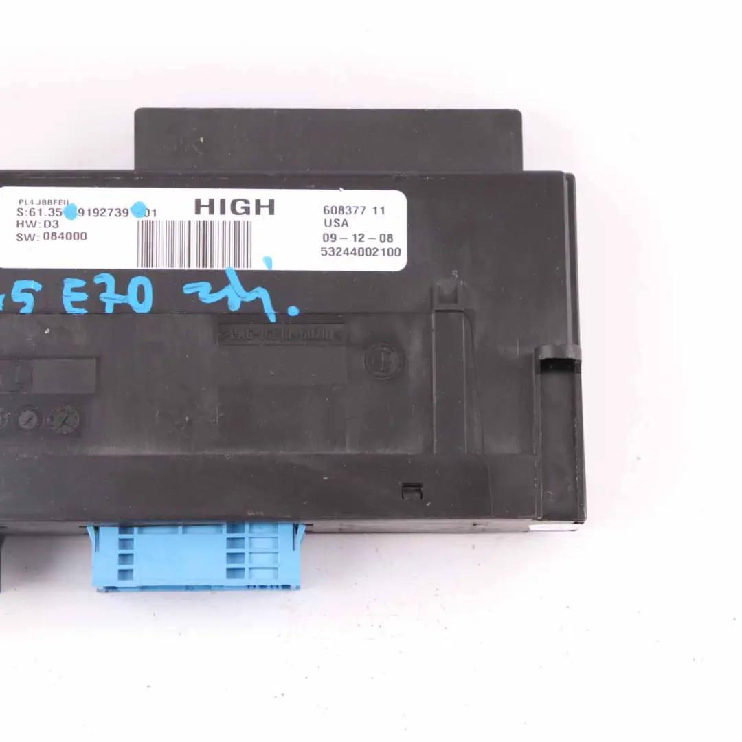 ECU Body Control Module Junction Box High PL4 JBBFEII to BMW X5 Series E70 with Part number 9192739 BMW X5 Series E70 ECU Body Control Module Junction Box High PL4 JBBFEII - SKU 9192739 - Part number 9192739