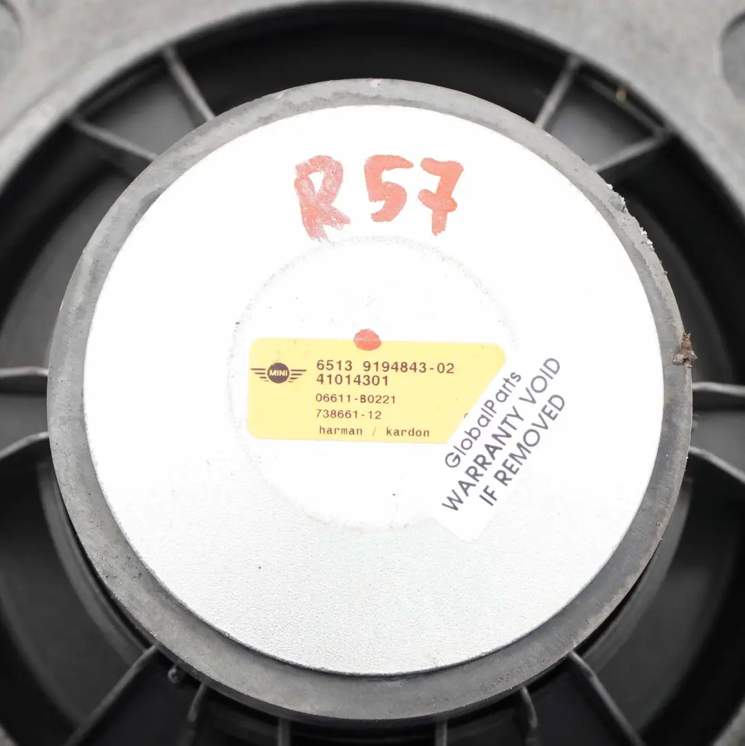 Głośnik Harman Kardon do Mini Cabrio R57 o numerze 9194843 Mini Cabrio R57 Głośnik Harman Kardon - SKU 9194843 - Numer Części 9194843