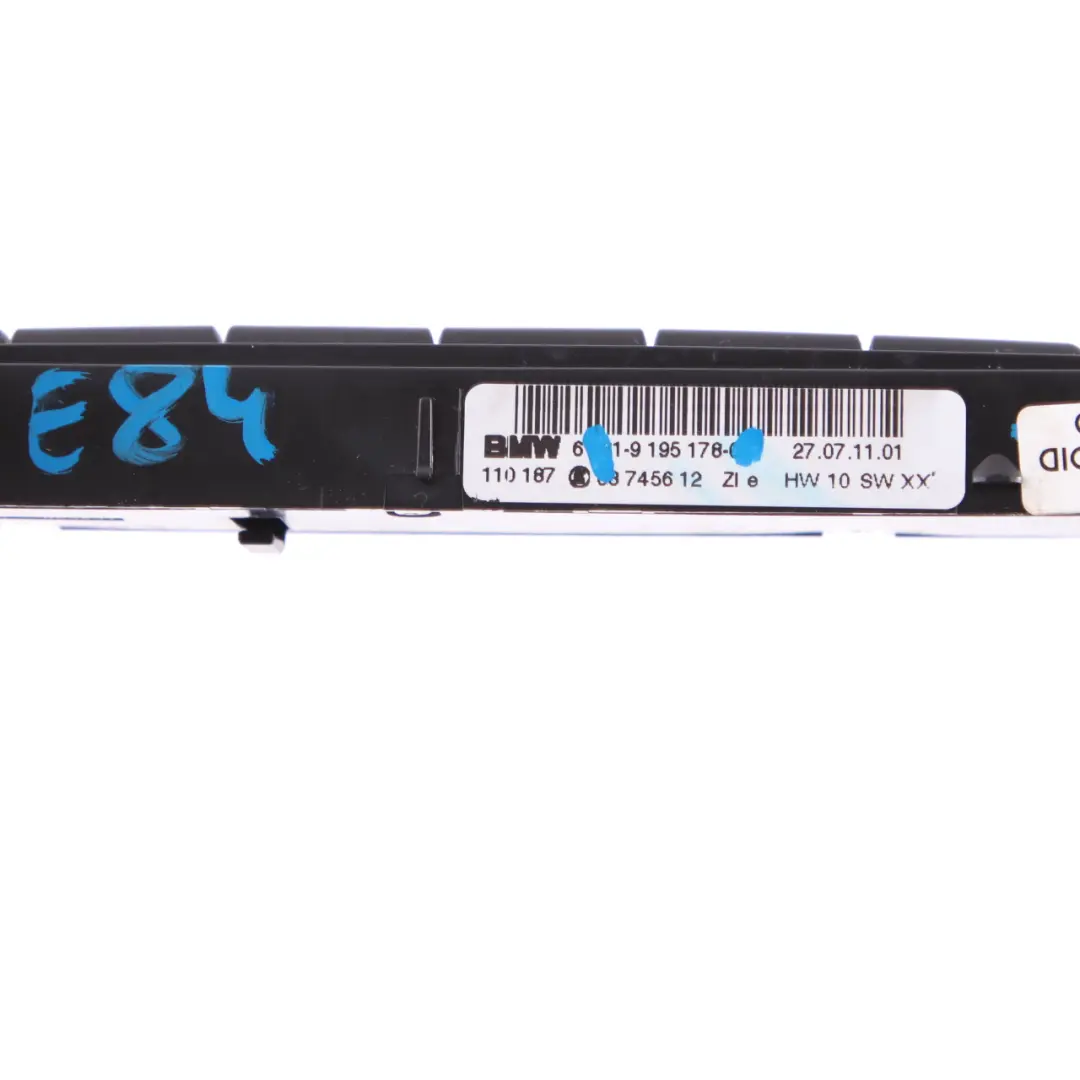 BMW X1 E84 Consola Central Unidad Interruptor Panel Perilla - SKU 9195178 - Número de pieza 9203970