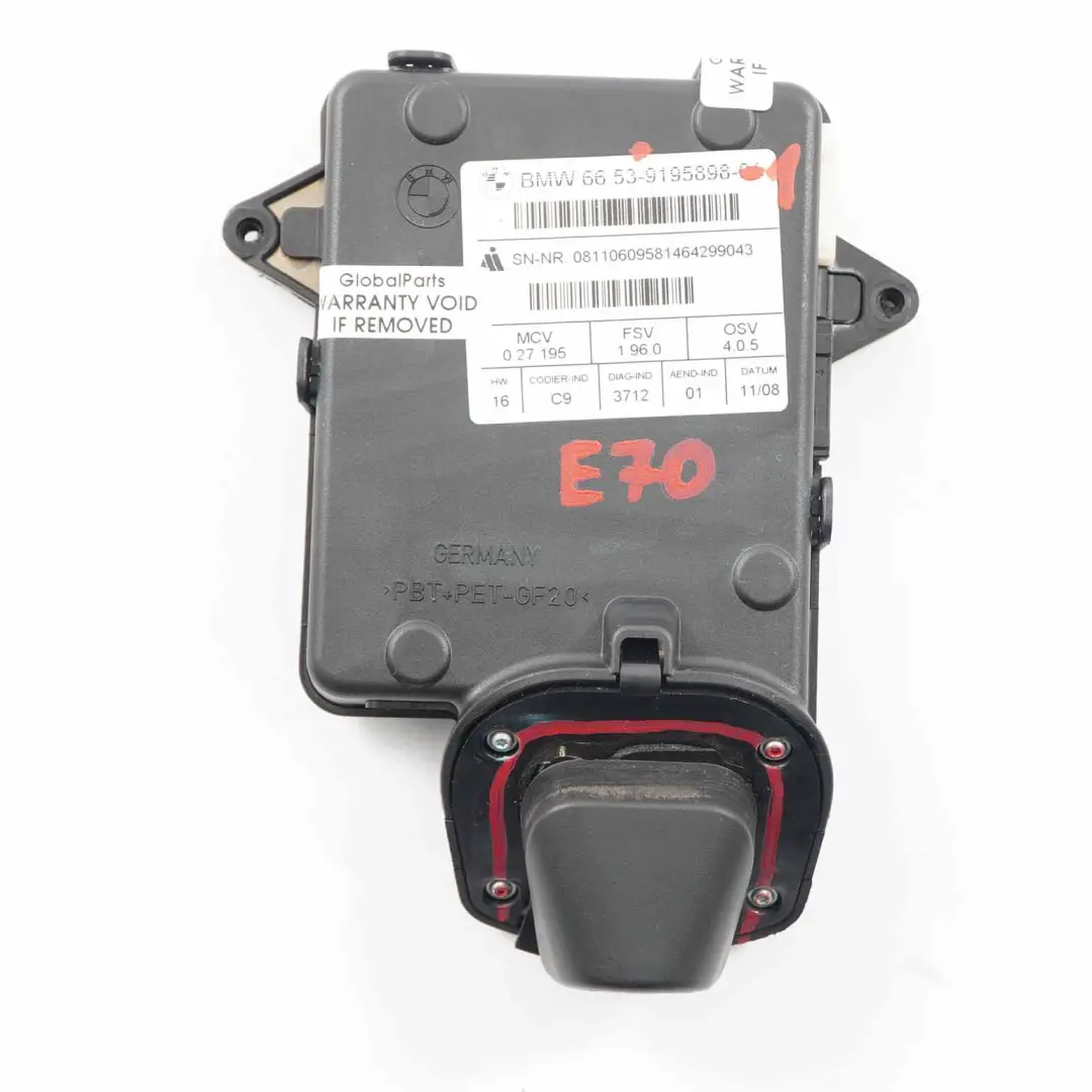 Caméra de recul Unité de contrôle de la vue arrière pour BMW X5 X6 E70 E71 à propos du numéro de pièce 9195898 BMW X5 X6 E70 E71 Caméra de recul Unité de contrôle de la vue arrière - SKU 9195898-1 - Numéro de pièce 9195898