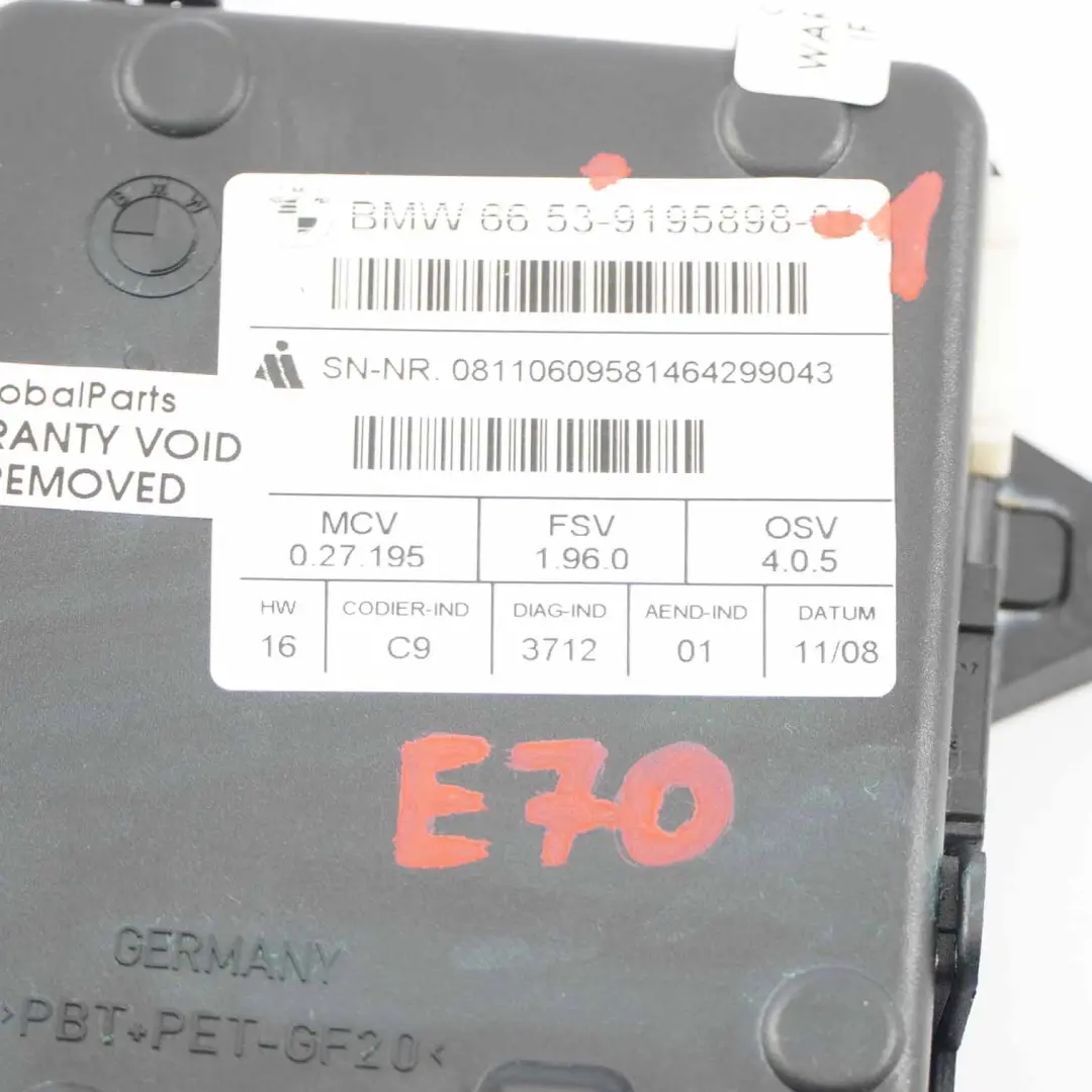 BMW X5 X6 E70 E71 Reversing Camera Rear View Control Unit - SKU 9195898-1 - Part number 9195898