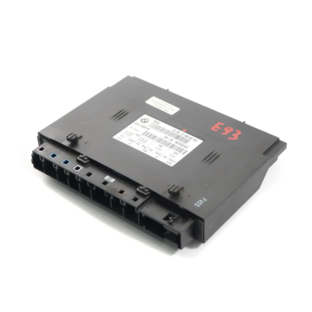 Control Unit Module ECU FSV 7.14.0 to BMW E93 Convertible Seat with Part number 9196937 BMW E93 Convertible Seat Control Unit Module ECU FSV 7.14.0 - SKU 9196937 - Part number 9196937