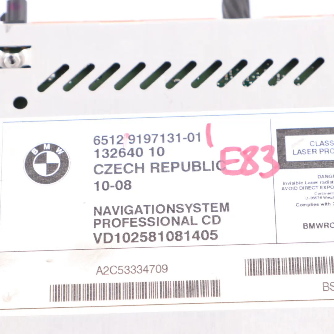 CID Unidad de Control Reproductor de CD Radio Sistema de Audio para BMW E83 E85 con número de pieza 9197131 BMW E83 E85 CID Unidad de Control Reproductor de CD Radio Sistema de Audio - SKU 9197131 - Número de pieza 9197131