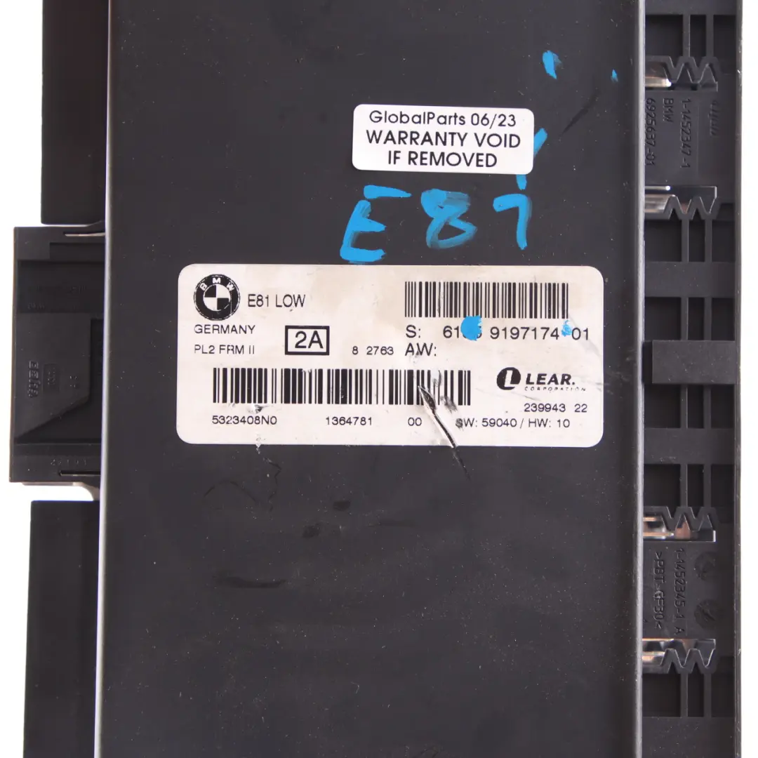 BMW E81 Footwell Light Module ECU Control Unit PL2 FRM III Lear - SKU 9197174 - Part number 9197174