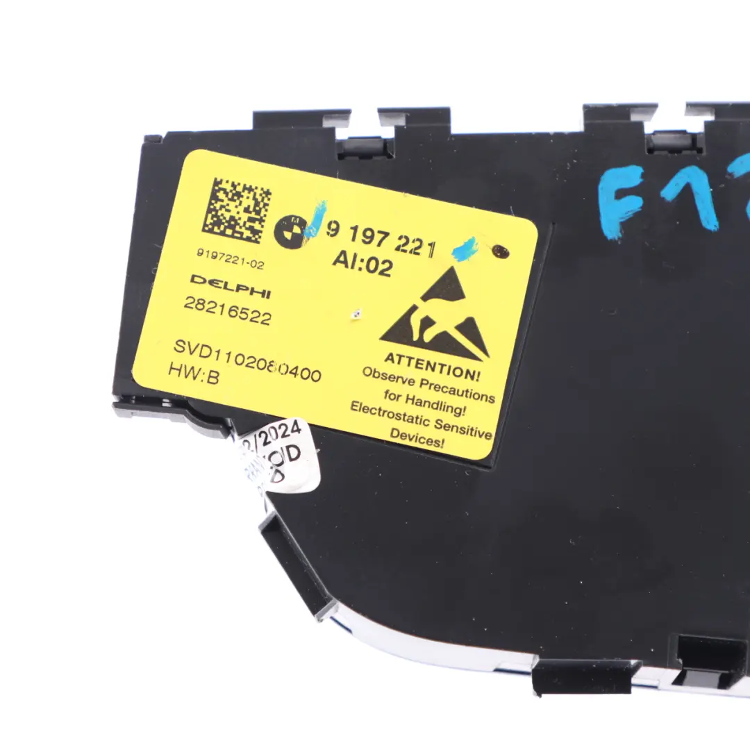 BMW F12 F06 F13 Front Sport Seat Adjustment Switch Panel Left N/S - SKU 9197221 - Part number 9197221