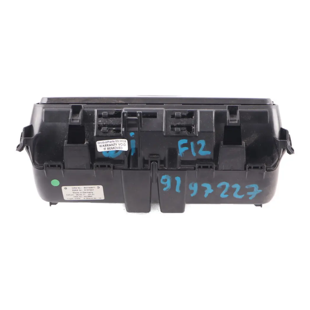 Holder BMW F12 Centre Console Storage Wood Finish Trim Cover to Cup with Part number 9197227 Cup Holder BMW F12 Centre Console Storage Wood Finish Trim Cover - SKU 9197227 - Part number 9197227